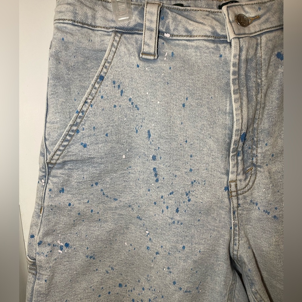 Paint Splatter Cut-Off Jean Shorts - Picture 6 of 10